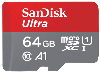 SanDisk Ultra Android A1 microSDXC Geheugenkaart, 64Gb, Klasse 10 / UHS-1 U1, Met Adapter SDSQUAB-064G-GN6MA