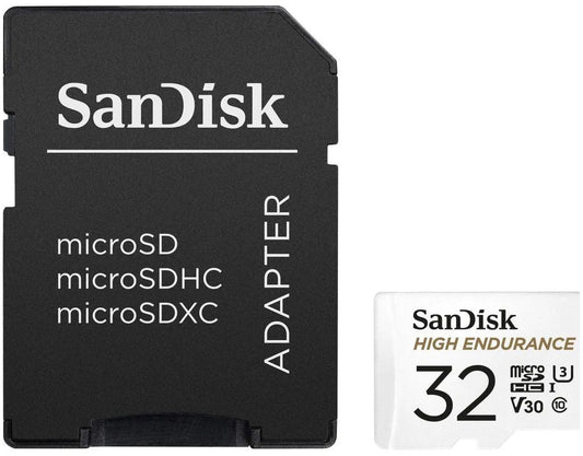 SanDisk High Endurance microSDHC Geheugenkaart, 32Gb, Klasse 10 / UHS-1 U3, Met Adapter SDSQQNR-032G-GN6IA