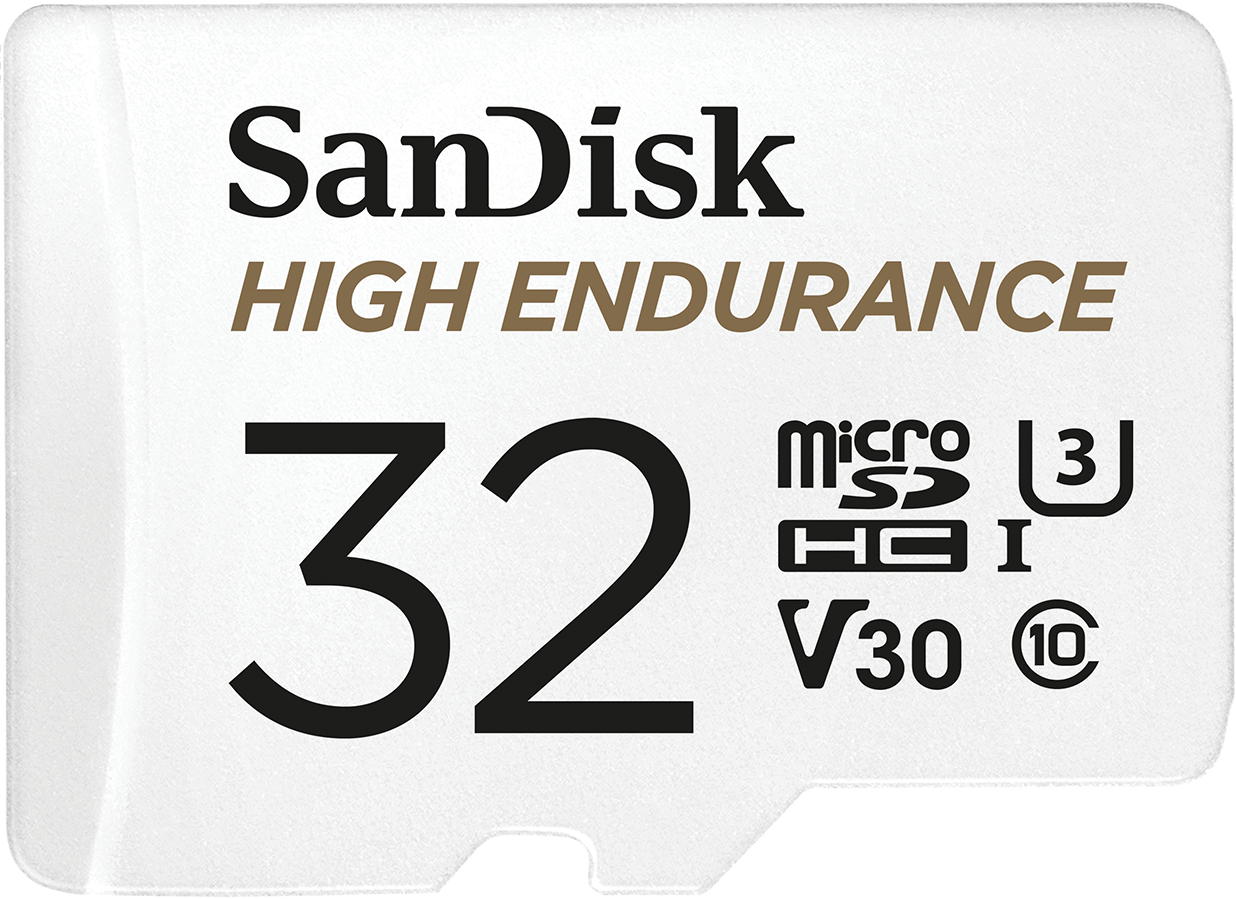 SanDisk High Endurance microSDHC Geheugenkaart, 32Gb, Klasse 10 / UHS-1 U3, Met Adapter SDSQQNR-032G-GN6IA