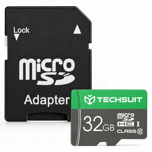 Techsuit THCM11 microSDHC-geheugenkaart, 32 GB, klasse 10, met adapter