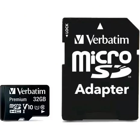 Verbatim microSDHC Geheugenkaart, 32Gb, Klasse 10 / UHS-1 U1, Met Adapter