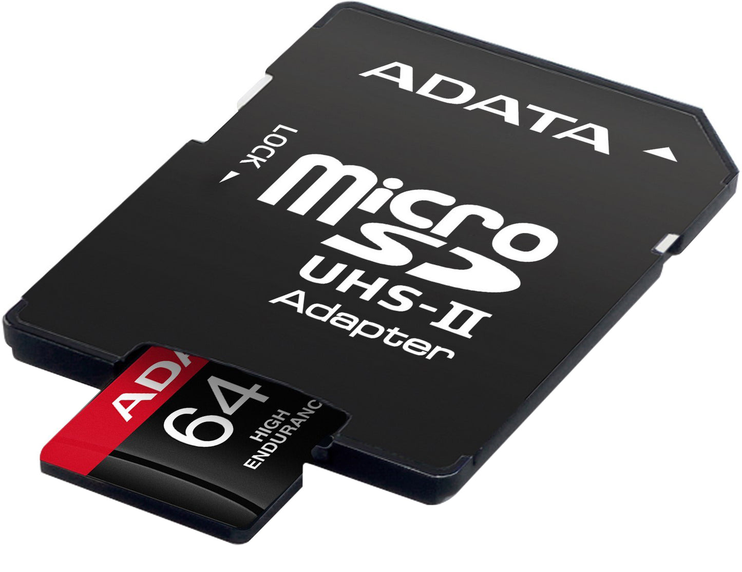 MicroSDXC-geheugenkaart Adata High Endurance, 64Gb, Klasse 10 / UHS-1 U3, Met Adapter AUSDX64GUI3V30SHA2-RA1