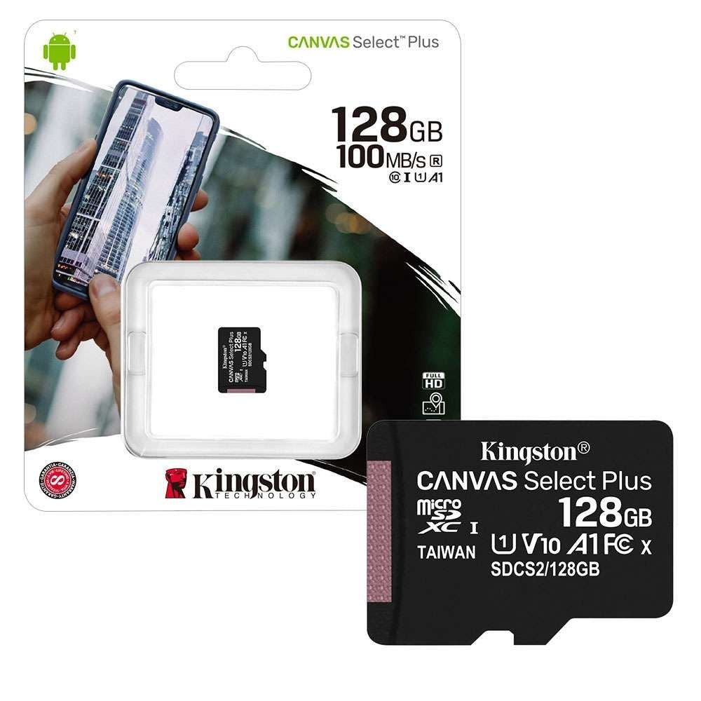 Memory Card microSDXC Kingston Canvas Select Plus, 128Gb, ​​Class 10 / UHS-1 U1 SDCS2/128GBSP