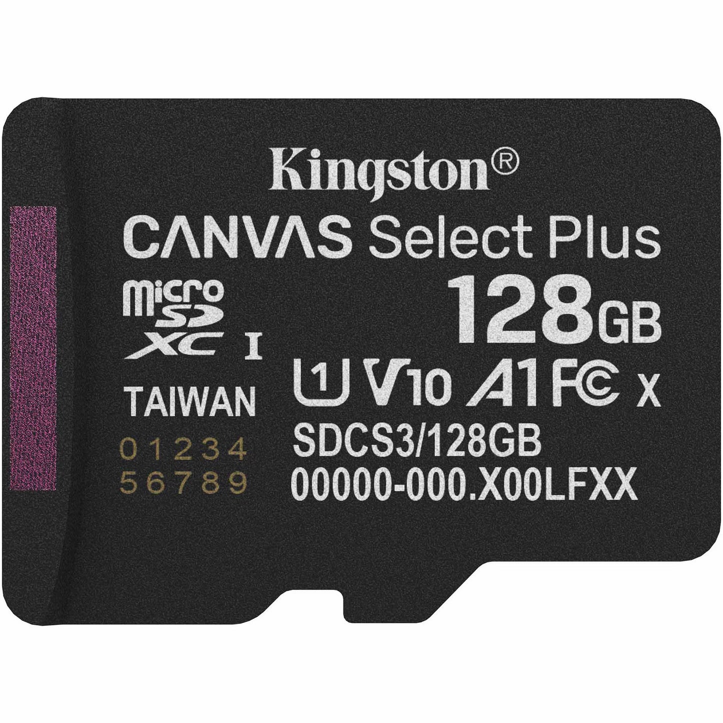 Kingston Canvas Select Plus Android A1 microSDXC Geheugenkaart, 128Gb, Klasse 10 / UHS-1 U1 SDCS3/128GBSP