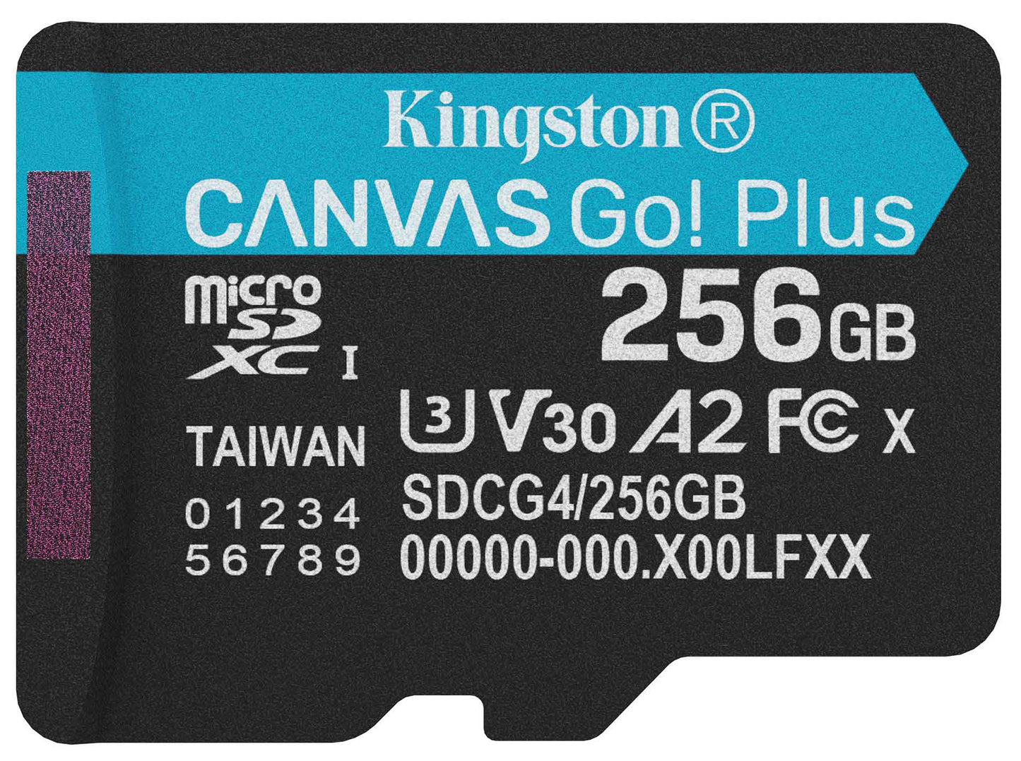 Kingston Canvas Go Plus microSDXC Geheugenkaart Android A2, 256Gb, Klasse 10 / UHS-1 U3 SDCG4/256GBSP