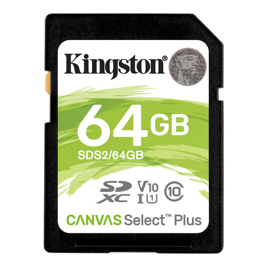 SDXC-geheugenkaart Kingston Canvas Select Plus 100R, 64Gb, Klasse 10 / UHS-1 U1 SDS2/64GB 