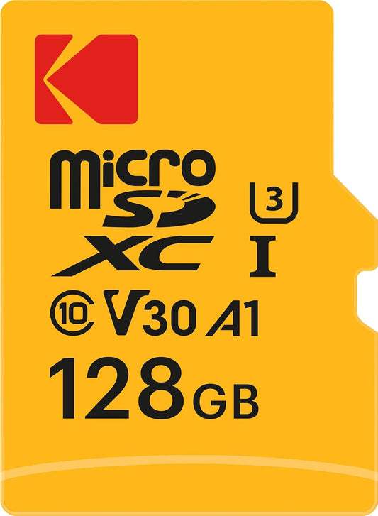 Geheugenkaart microSDXC Kodak Ultra Performance, 128Gb, Klasse 10 / UHS-1 U3, Met Adapter EKMSDM128GXC10HPRK