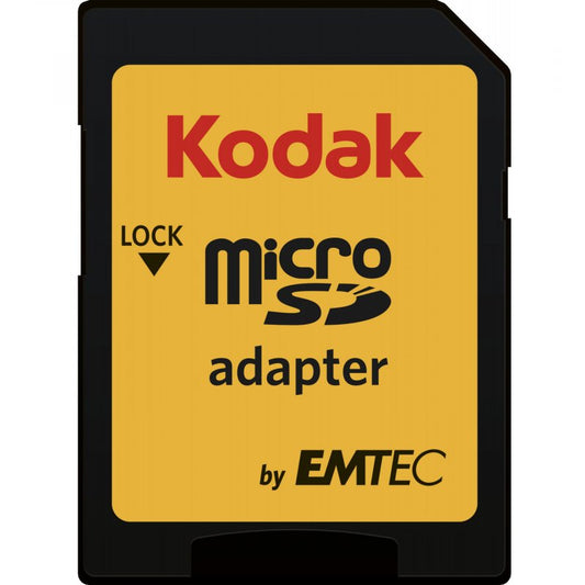 Kodak microSDXC Geheugenkaart, 64Gb, Klasse 10 / UHS-1 U1, Met Adapter EKMSDM64GXC10K