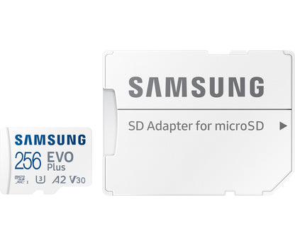 microSDXC Memory Card Samsung Evo Plus, 256Gb, Class 10 / UHS-1 U3, With Adapter MB-MC256KA/EU