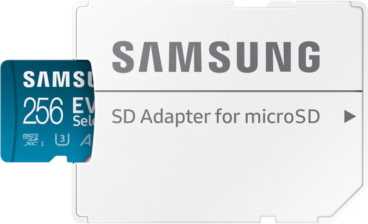 Geheugenkaart microSDXC Samsung Evo Select Plus, 256Gb, Klasse 10 / UHS-1 U3, Met Adapter MB-ME256KA/AM MB-ME256KA/AM 