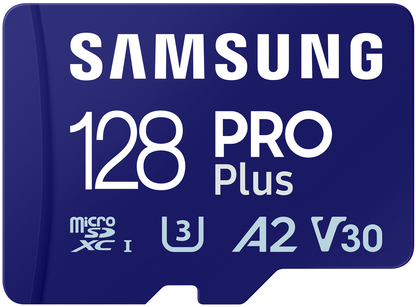 Samsung PRO Plus microSDXC Geheugenkaart, 128Gb, Klasse 10 / UHS-1 U3, Met Adapter MB-MD128SA/EU