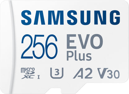 microSDXC Memory Card Samsung Evo Plus, 256Gb, Class 10 / UHS-1 U3, With Adapter MB-MC256KA/EU