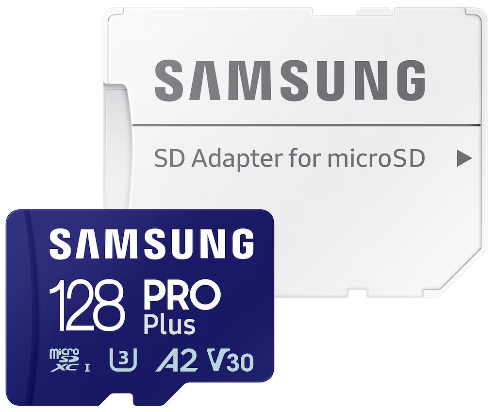 Samsung PRO Plus microSDXC Geheugenkaart, 128Gb, Klasse 10 / UHS-1 U3, Met Adapter MB-MD128SA/EU