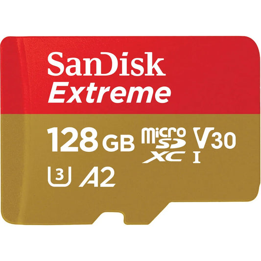 SanDisk Extreme microSDXC-geheugenkaart, 128Gb, Klasse 10 / UHS-1 U3 SDSQXAA-128G-GN6MN 