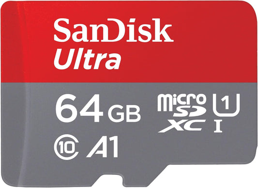 SanDisk Ultra microSDXC-geheugenkaart, 64Gb, Klasse 10 / UHS-1 U1 SDSQUAB-064G-GN6MN 