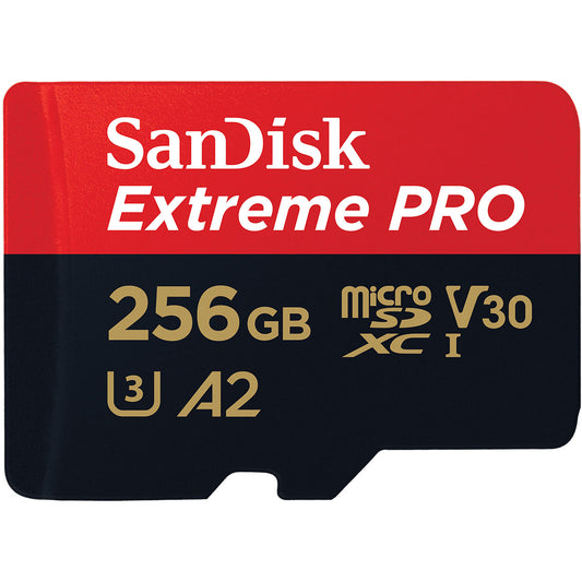 Geheugenkaart microSDXC SanDisk Extreme Pro, 256Gb, Klasse 10 / UHS-1 U3, Met Adapter SDSQXCD-256G-GN6MA