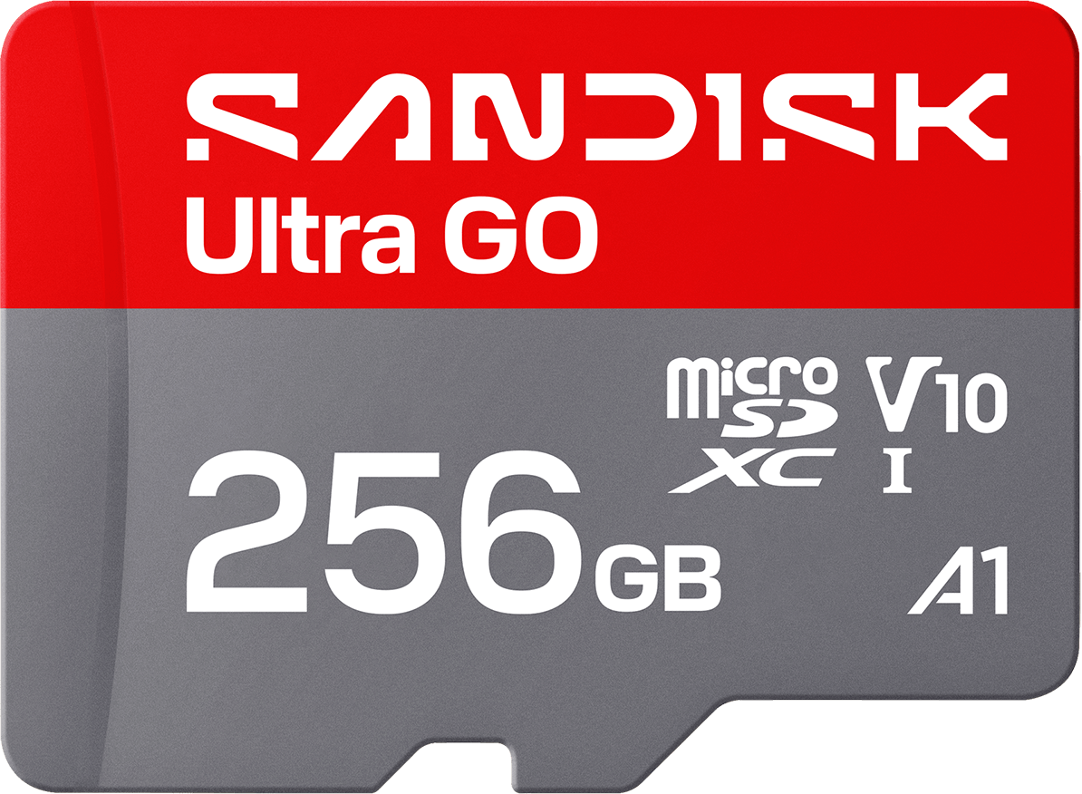 microSDXC Geheugenkaart SanDisk Ultra GO Android A1, 256Gb, Klasse 10 / UHS-1 U1 SDSQUGN-256G-GN6MN