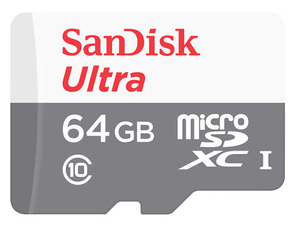 SanDisk Ultra Android microSDXC-geheugenkaart, 64Gb, Klasse 10 / UHS-1 U1 SDSQUNR-064G-GN3MN