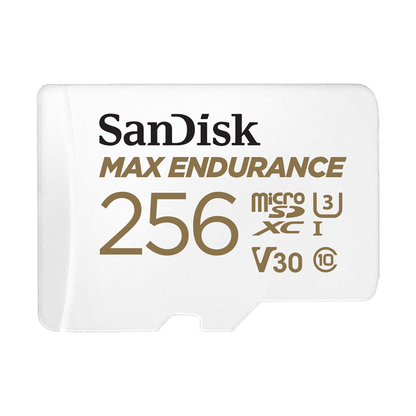 SanDisk MAX Endurance microSDXC Geheugenkaart, 256Gb, Klasse 10 / UHS-1 U3, Met Adapter SDSQQVR-256G-GN6IA