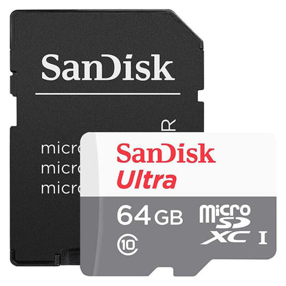 Geheugenkaart microSDXC SanDisk Ultra, 64Gb, Klasse 10, Met Adapter SDSQUNR-064G-GN3MA