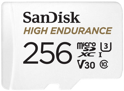 Geheugenkaart microSDXC SanDisk High Endurance, 256Gb, Klasse 10 / UHS-1 U3, Met Adapter SDSQQNR-256G-GN6IA