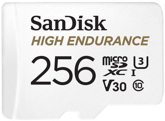 Geheugenkaart microSDXC SanDisk High Endurance, 256Gb, Klasse 10 / UHS-1 U3, Met Adapter SDSQQNR-256G-GN6IA