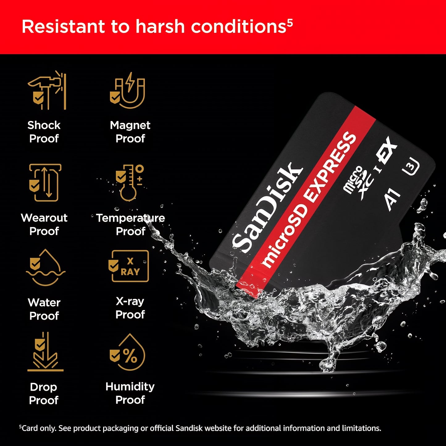 SanDisk Express microSDXC Geheugenkaart, 256Gb, Klasse 10 / UHS-1 U3 SDSQXFN-256G-GN4NN