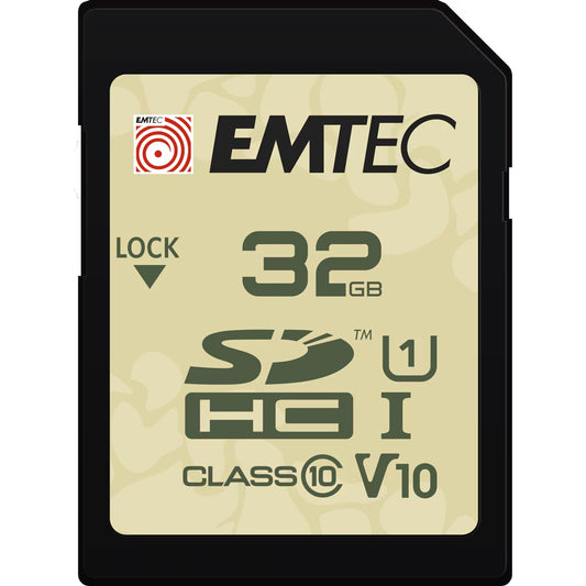 SDHC Geheugenkaart Emtec Outdoor, 32GB, Klasse 10 / UHS-1 U1 ECMSD32GHCU1OR