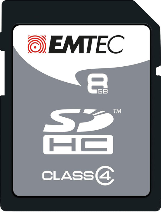 SDHC Geheugenkaart Emtec EliteSilver, 8Gb, Klasse 4 ECMSD8GHC4