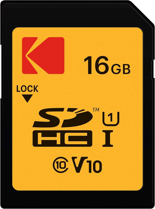 Kodak Premium Performance SDHC Memory Card, 16Gb, Class 10 / UHS-1 U1 EKMSD16GHC10K