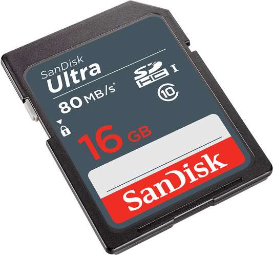 SanDisk Ultra SDHC Geheugenkaart, 16Gb, Klasse 10 SDSDUNS-016G-GN3IN