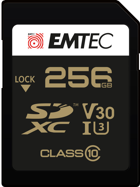 SDXC Geheugenkaart Emtec SpeedIn Pro, 256Gb, Klasse 10 / UHS-1 U3 ECMSD256GXC10SP