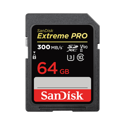SDXC Geheugenkaart SanDisk Extreme Pro, 64Gb, Klasse 10 / UHS-1 U3 SDSDXXU-064G-GN4IN