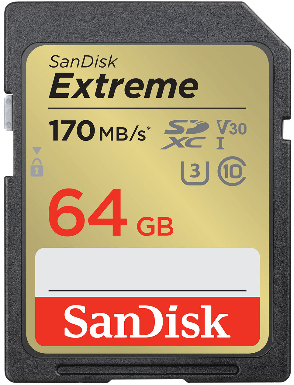 SanDisk Extreme SDXC Geheugenkaart, 64Gb, Klasse 10 / UHS-1 U3 SDSDXV2-064G-GNCIN