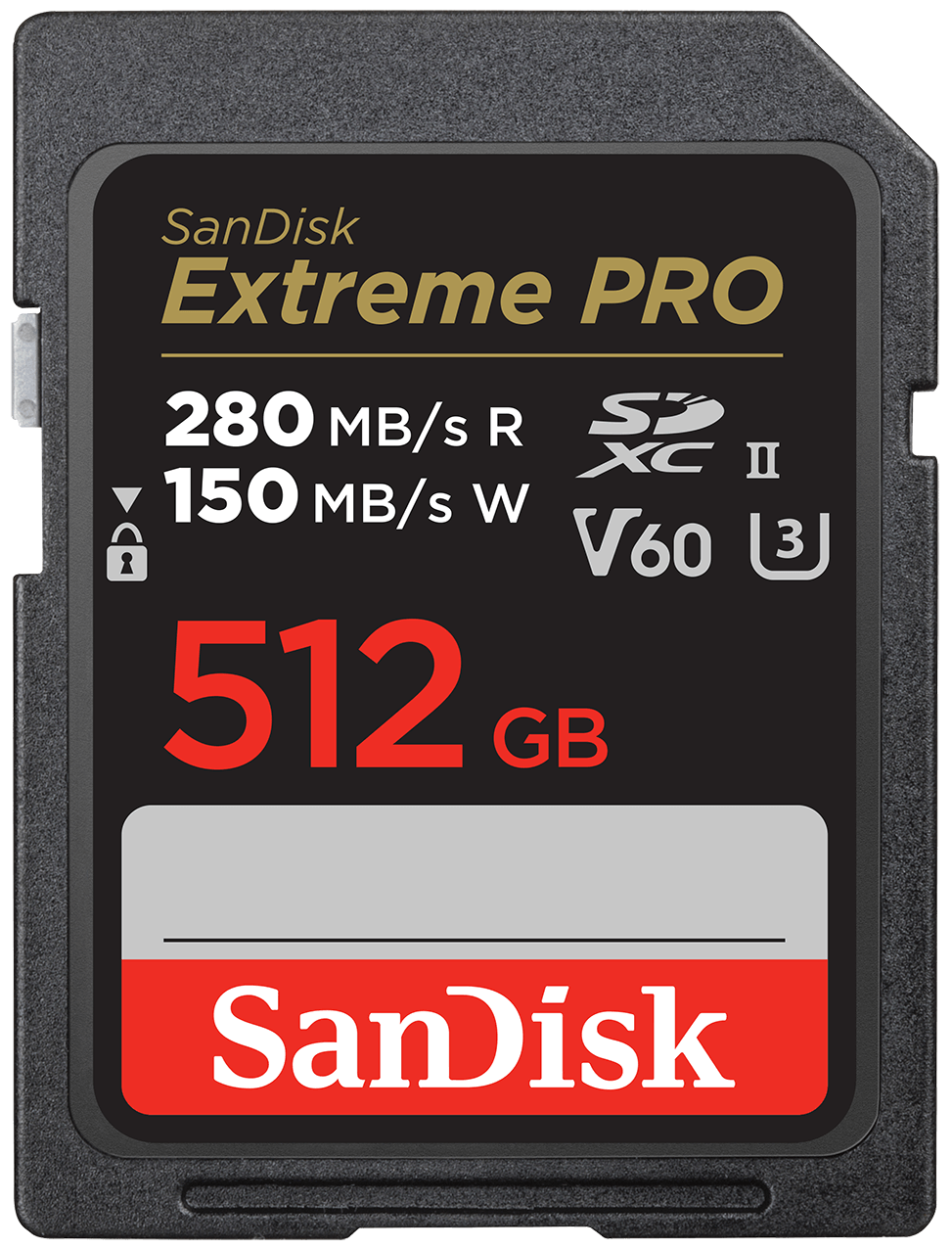 SDXC Geheugenkaart SanDisk Extreme Pro, 512Gb, Klasse 10 / UHS-2 U3 SDSDXEP-512G-GN4IN