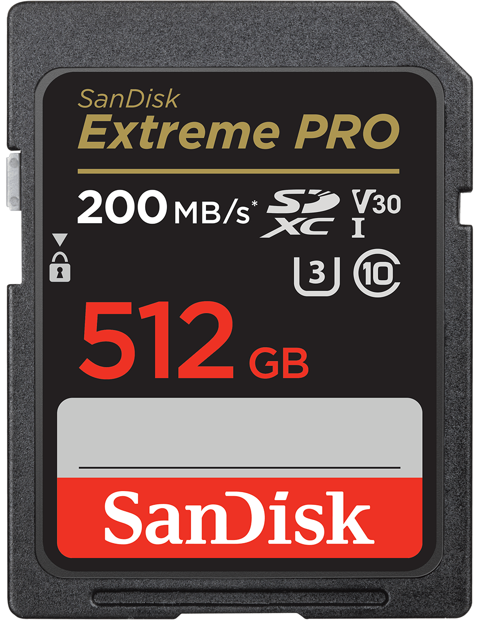 SDXC Geheugenkaart SanDisk Extreme Pro, 512Gb, Klasse 10 / UHS-1 U3 SDSDXXD-512G-GN4IN