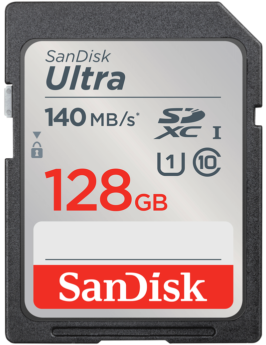 SDXC Geheugenkaart SanDisk Ultra, 128Gb, Klasse 10 / UHS-1 U1 SDSDUNB-128G-GN6IN