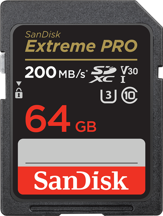 SDXC Geheugenkaart SanDisk Extreme Pro, 64Gb, Klasse 10 / UHS-1 U3 SDSDXXU-064G-GN4IN