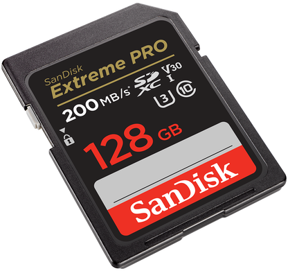 SDXC Geheugenkaart SanDisk Extreme Pro, 128Gb, Klasse 10 / UHS-1 U3 SDSDXXD-128G-GN4IN