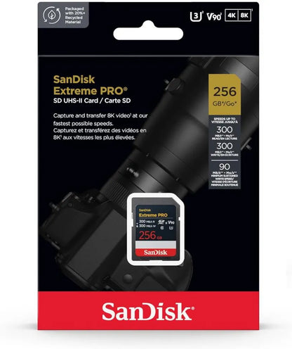 SDXC Geheugenkaart SanDisk Extreme Pro, 256Gb, Klasse 10 / UHS-2 U3 SDSDXDM-256G-GN4IN
