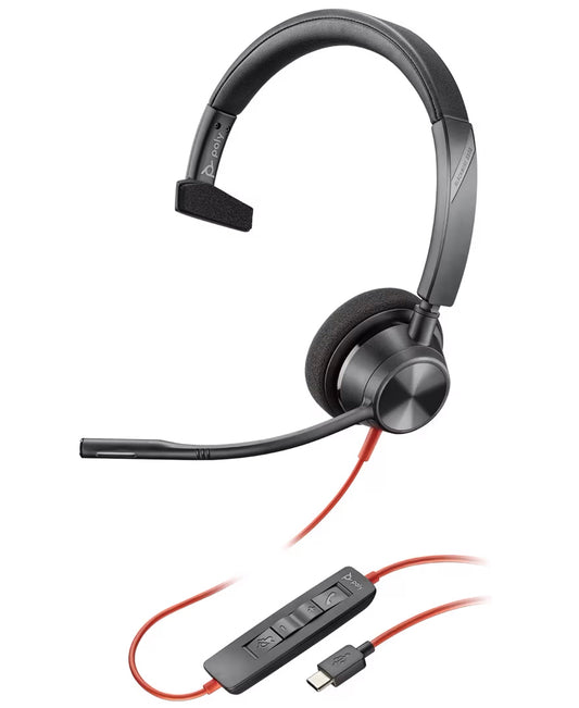 Callcenter Headset USB-C HP Poly Blackwire C3310, Zwart 8X215AA