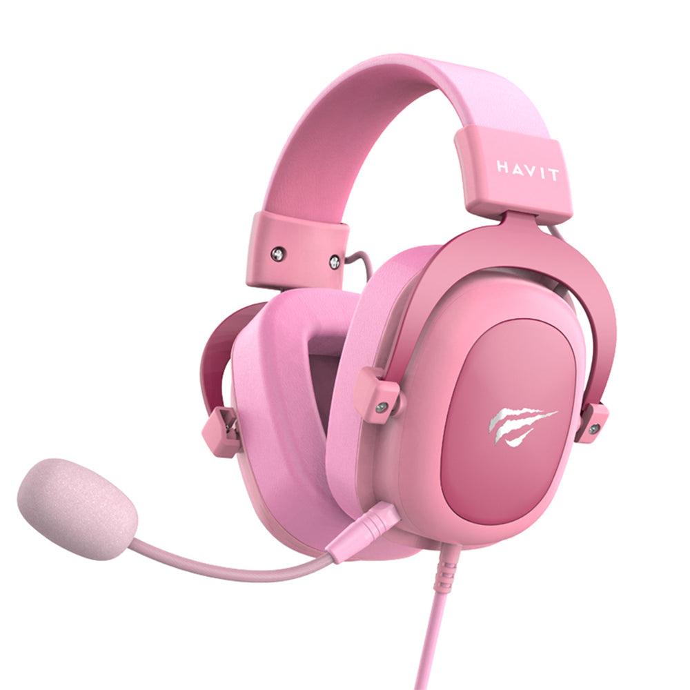 Gaming Headset 3.5mm HAVIT H2002D, 2m, Roze
