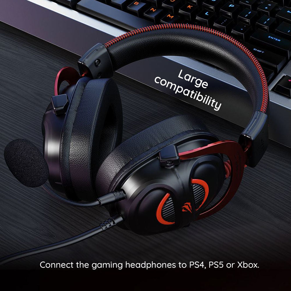 Gaming Headset 3.5mm HAVIT H2002E Pro, 2m, Zwart