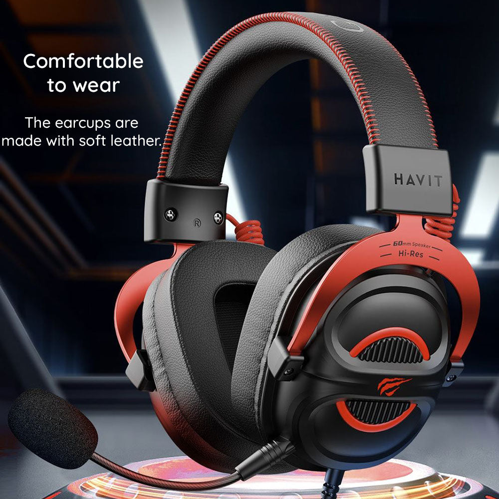 Gaming Headset 3.5mm HAVIT H2002E Pro, 2m, Zwart