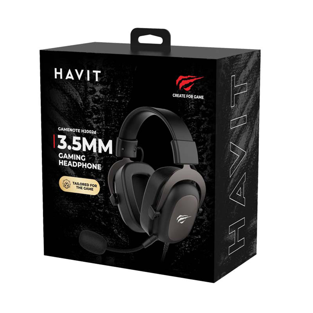 Gaming Headset 3.5mm HAVIT H2002E Pro, 2m, Zwart