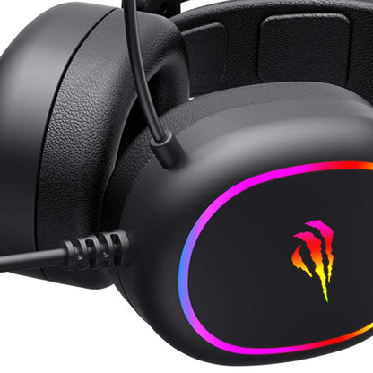 HAVIT H2016d Gaming Headphones 3.5mm, RGB, 2m, Black