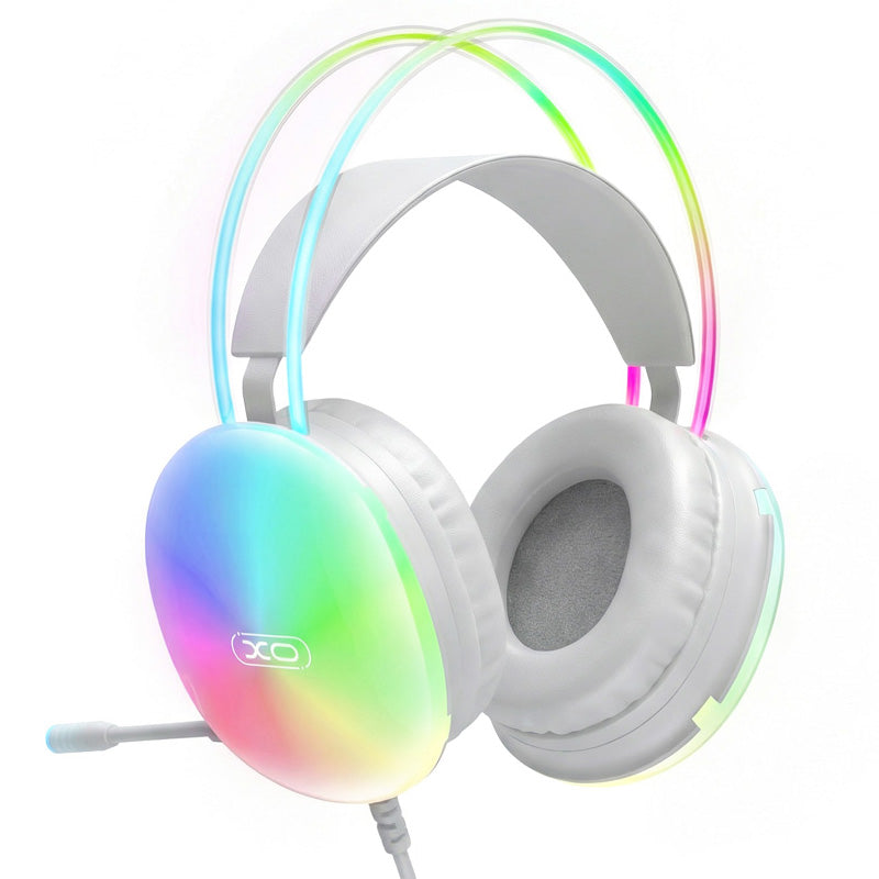 Gaming Headset 3.5mm XO Design GE11, RGB, Wit