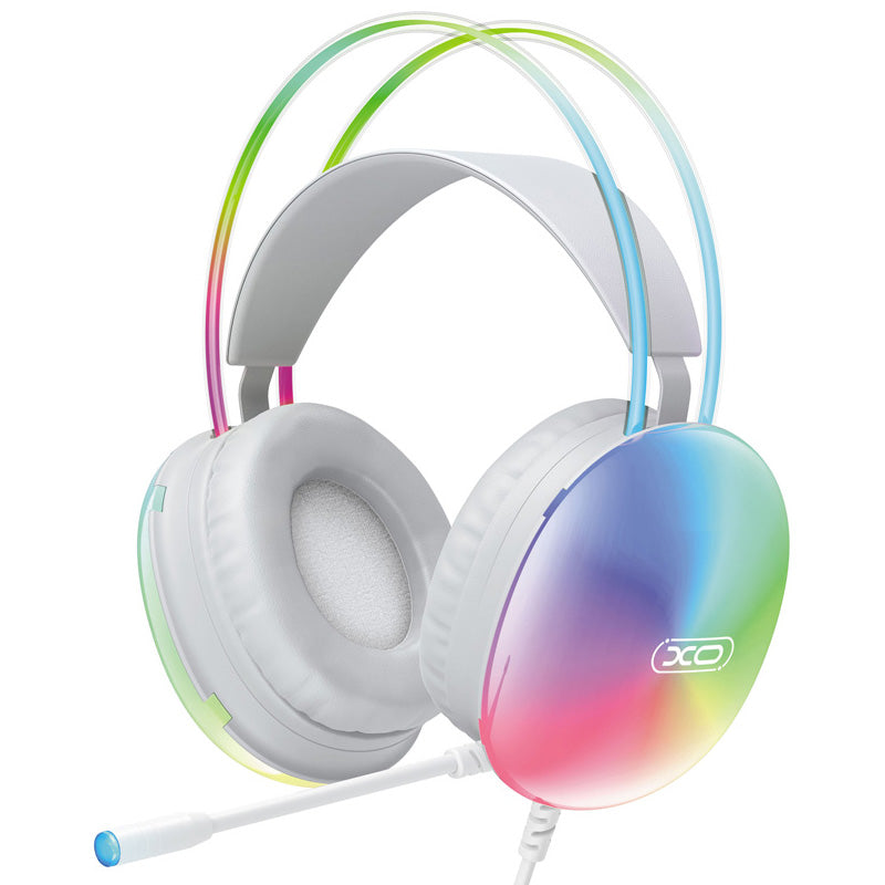 Gaming Headset 3.5mm XO Design GE11, RGB, Wit