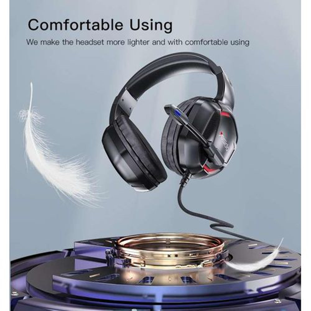 Gaming Headset 3.5mm Yesido EK01, RGB, 1.2m, Zwart