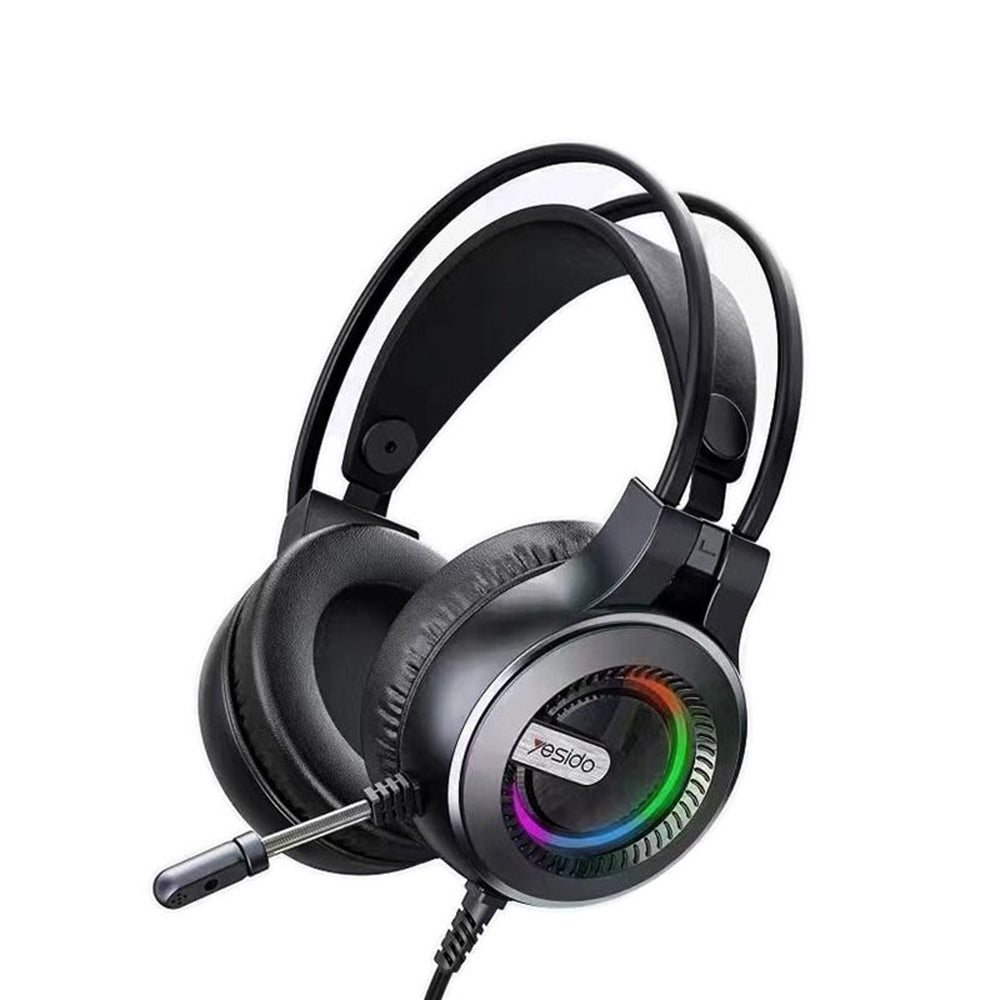 Gaming Headset 3.5mm Yesido EK02, RGB, 2.2m, Zwart